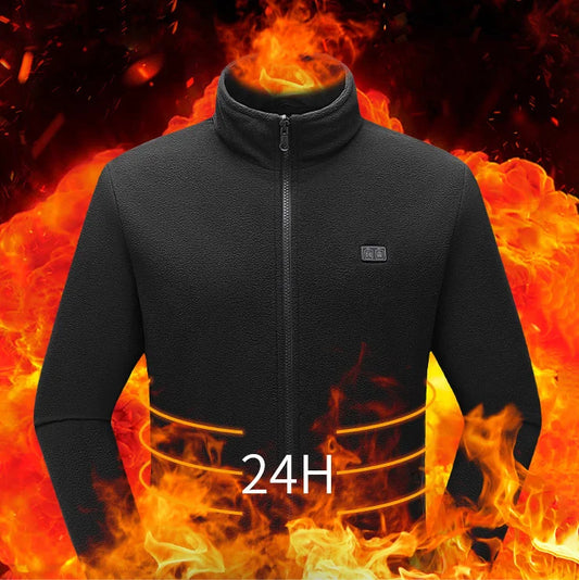 Heated Jacket with 15 Heating Zones - Unisex USB-Powered Winter Coat